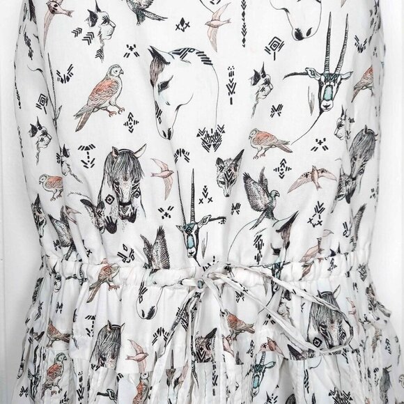 Paul and Joe Sister Dress Fun Animal Print Birds Horses 6 US Small 38 FR - Picture 5 of 8